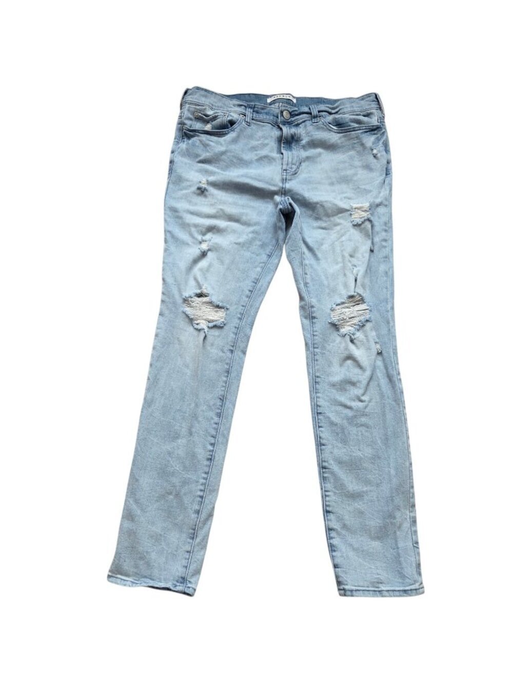 Pacsun Jeans Mens 34x30 Stacked Skinny Light Wash Denim Distressed